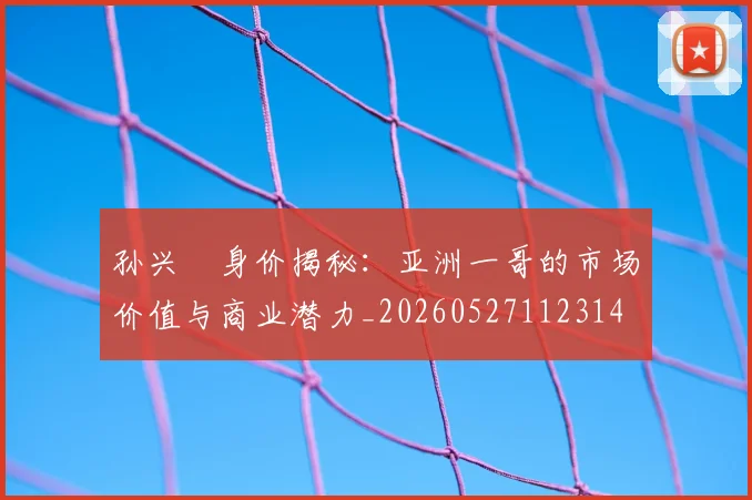 孙兴慜身价揭秘：亚洲一哥的市场价值与商业潜力_20260527112314